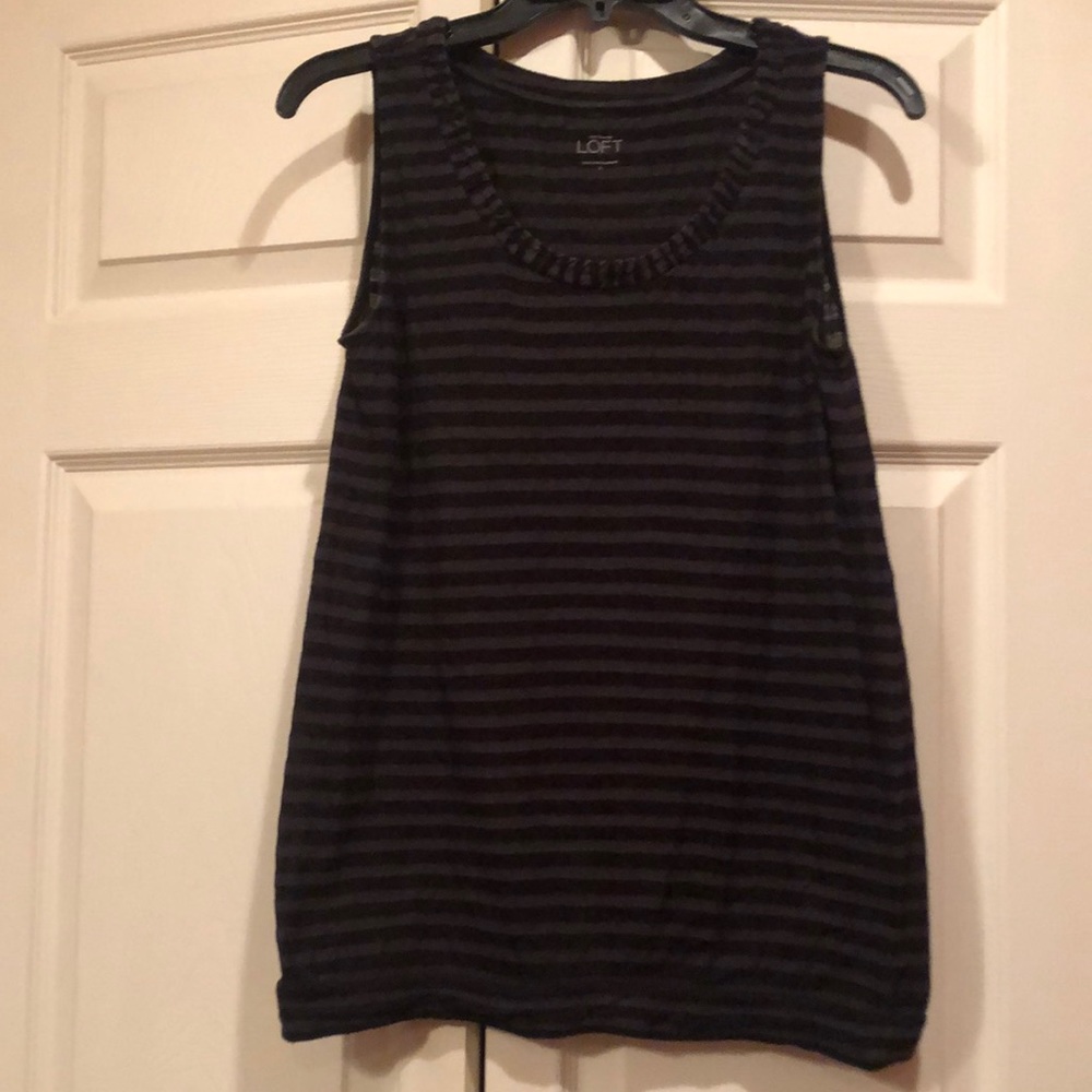 Ann Taylor- Loft -  Small - Gray/Black  Tank Top
